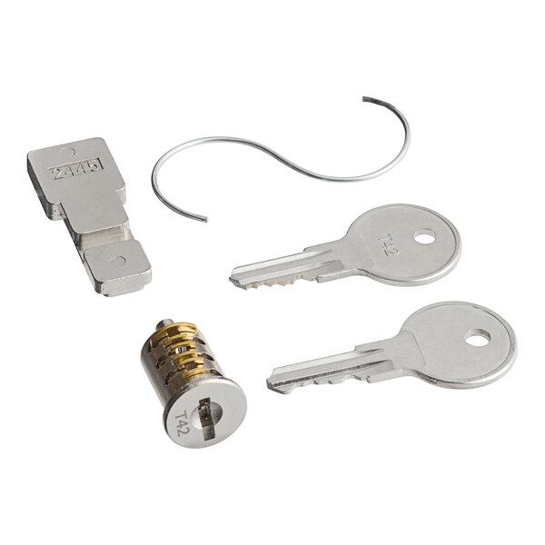 A Traulsen Hudson lock plug and key kit.