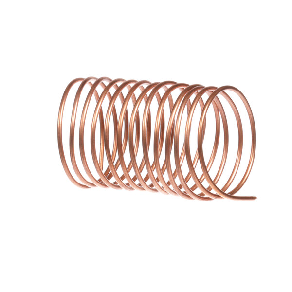 A close-up of a copper cap tube coil.