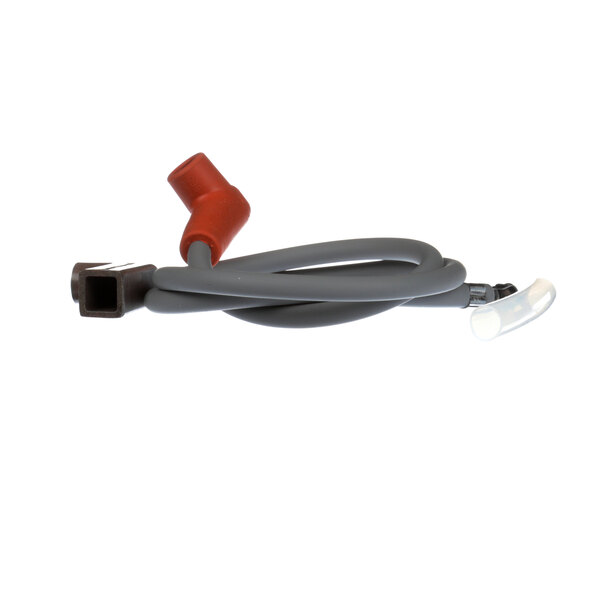 A red and grey cable with a red connector for a Frymaster fryer.