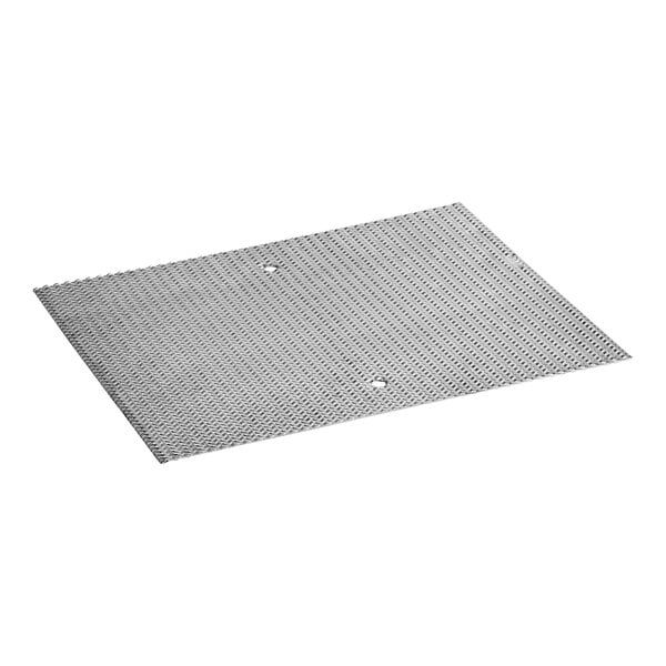 A metal plate with holes, the Sana Grid for a Frymaster fryer.