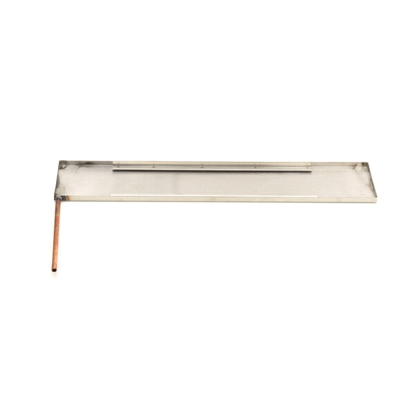 A white rectangular Norlake drain pan with a metal handle.