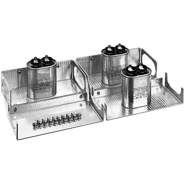 Two metal racks holding Cornelius Viper GM Cap electrical components.