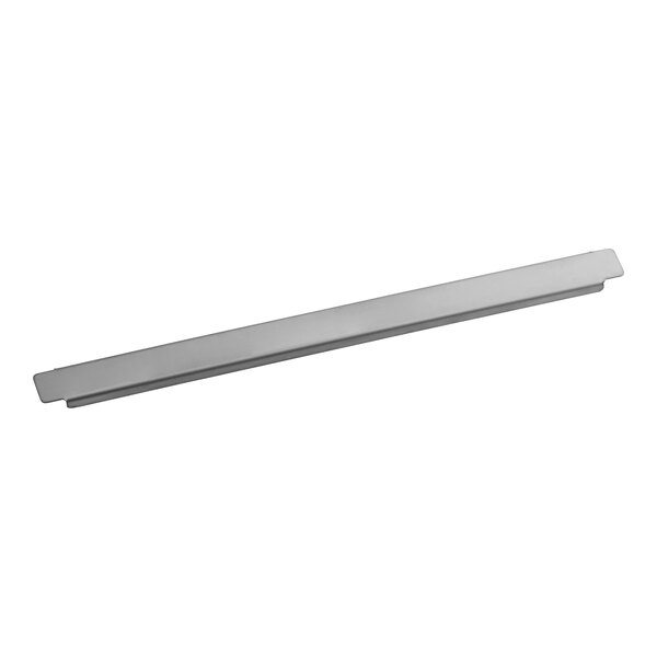 A Traulsen stainless steel adapter bar with a long metal handle.