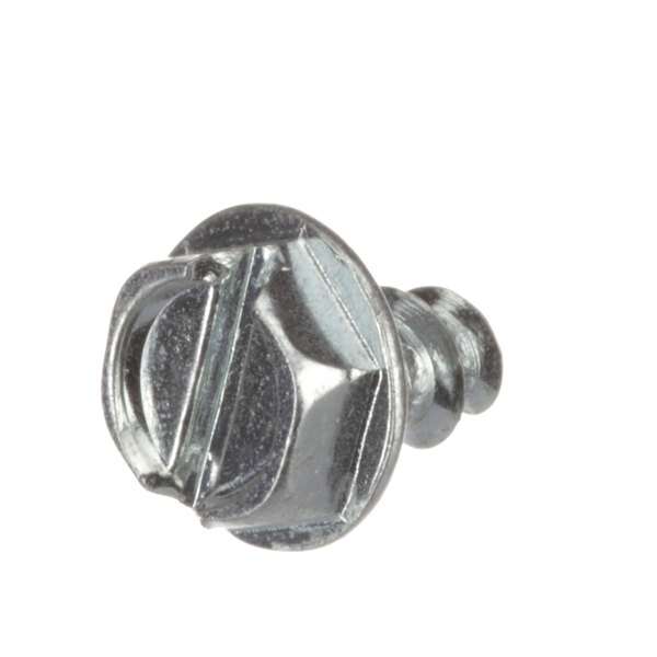 A close-up of a Jade Range screw with a metal cap.