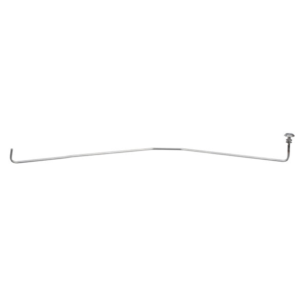 A long curved metal rod with a metal hook on one end.