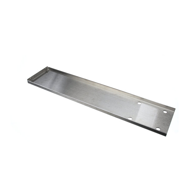 A Groen stainless steel support weldment with a metal plate and holes.