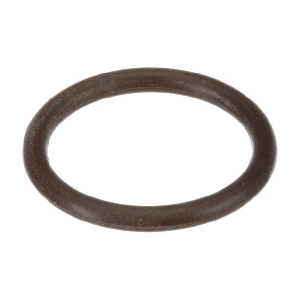 A close-up of a black Jet Tech O-ring with a brown tint.