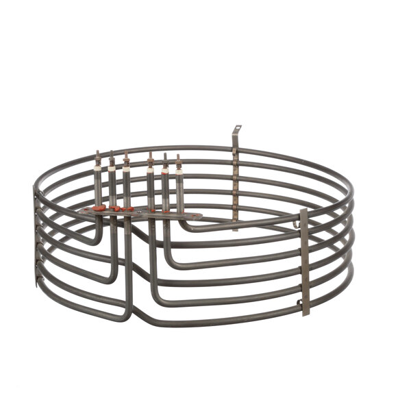 A circular metal ring with many metal rods.