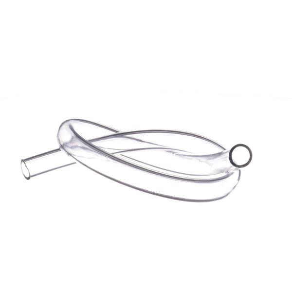 Clear plastic tubing with a metal circular top.