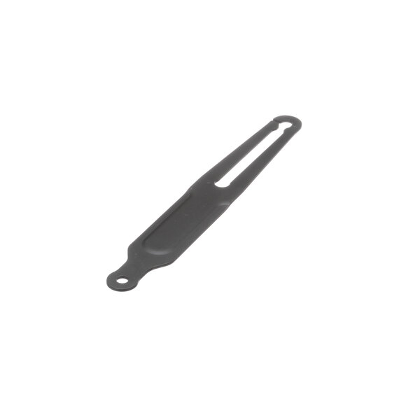 A black plastic Master-Bilt hold open arm tool with a hole.