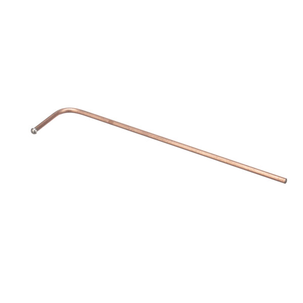 A copper pilot gas tube with a long metal rod.