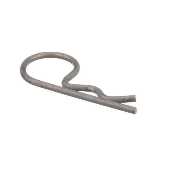 A metal Hatco cotter pin with a hook on one end and a small hook on the other.