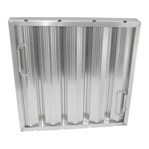 All Points 26-3885 16"(H) x 16"(W) x 2"(T) Stainless Steel Hood Filter - Ridged Baffles