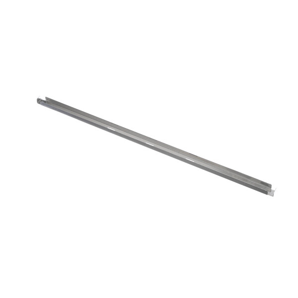 A long metal divider bar with a silver finish.