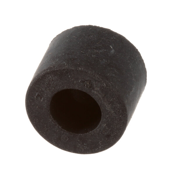 A black rubber cylinder with a hole in the bottom.