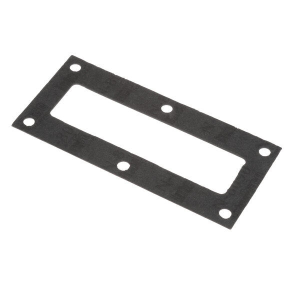 A black rectangular Blakeslee gasket with two holes.