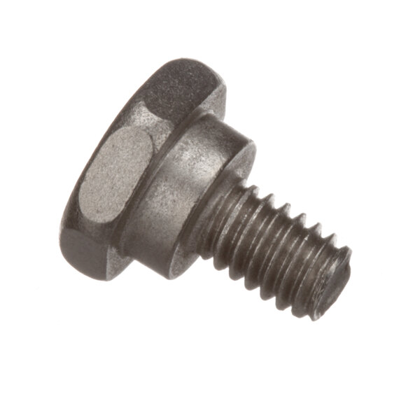 A Delfield #8-32 screw with a metal head.