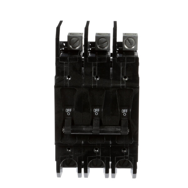A black Lang Circuit Breaker with three switches.