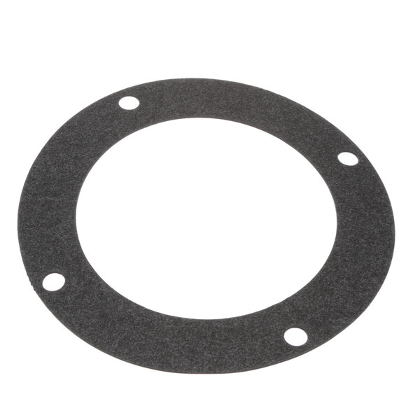 A black Stero gasket with holes.