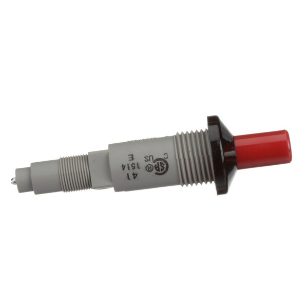 A Star piezo ignitor with a white electrical component and red plastic and metal screws.