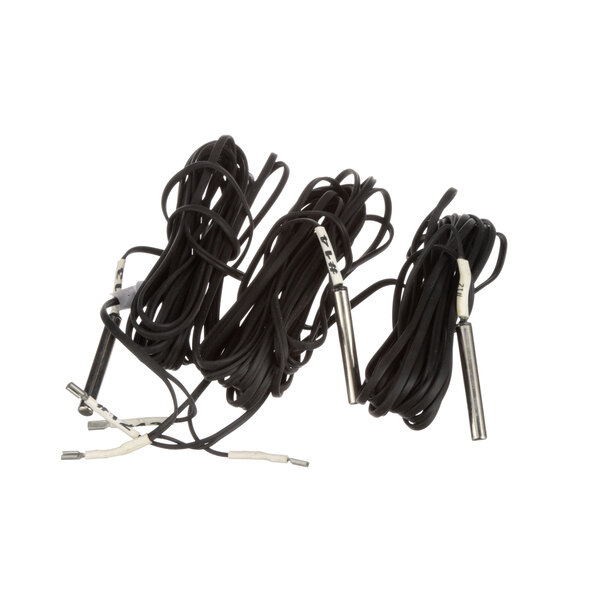A True Refrigeration T-Stat Probe Kit with three black wires and a white cord.