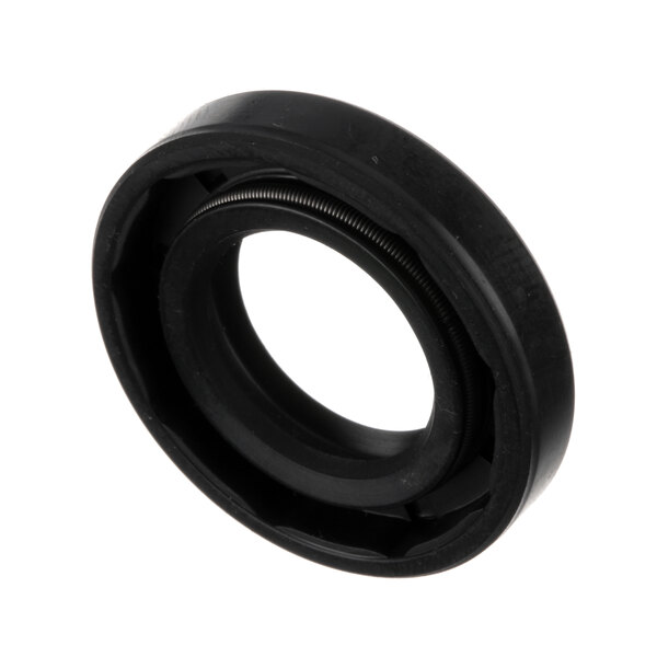 A black rubber Salvajor seal with a metal ring.