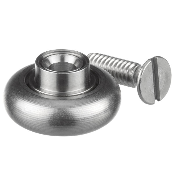 A stainless steel bearing with a stud.