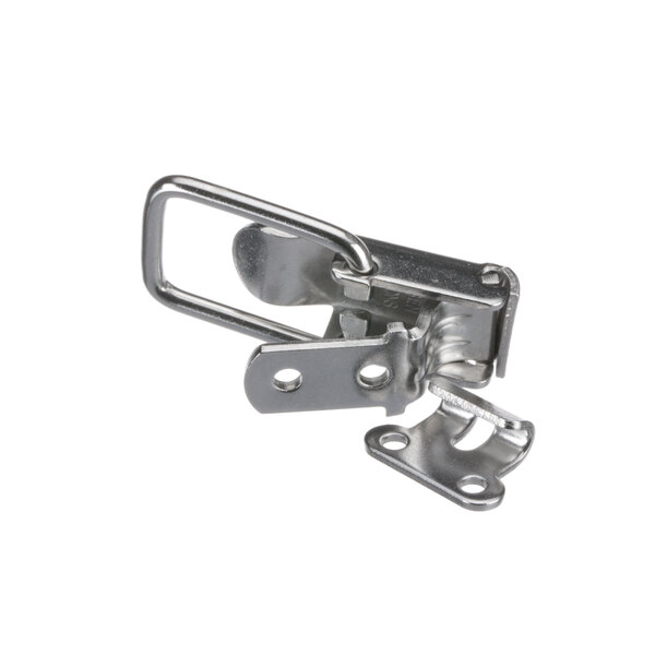 A stainless steel Henny Penny drum latch assembly with a latch handle.