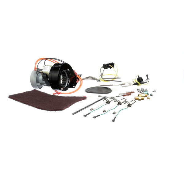 A Duke natural gas conversion kit with wires and parts.