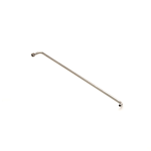 A long thin metal rod with a hole in the end.