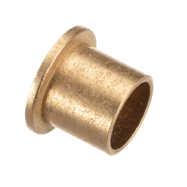 A gold metal tube with a brass bushing on one end.