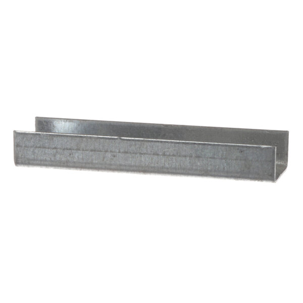 A metal piece with a long, thin metal strip.