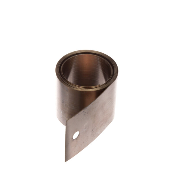A roll of metal with a hole in it, the Meiko 9504019 Scroll Spring.