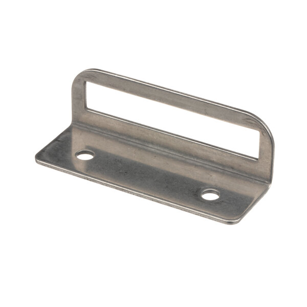 A Pitco magnetic catch bracket with two holes on the side.