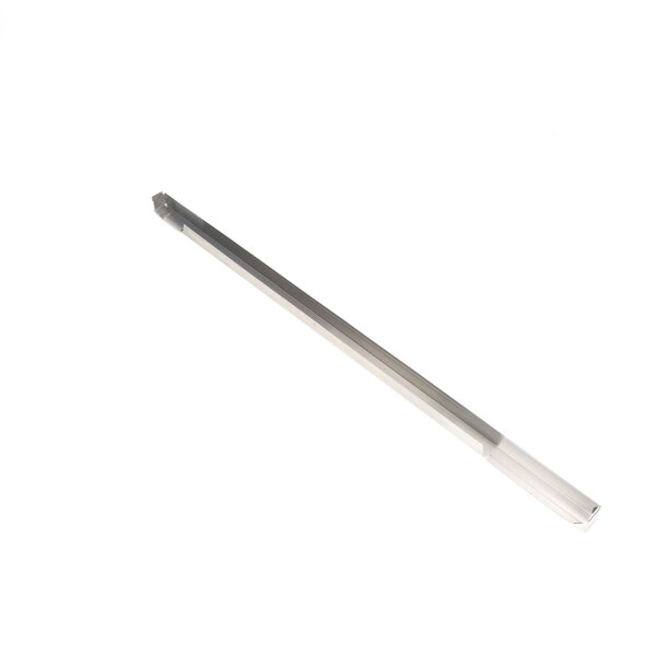 A long thin metal object with white ends.