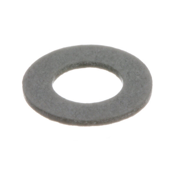 A close-up of a grey Hobart round washer with a hole in the middle.