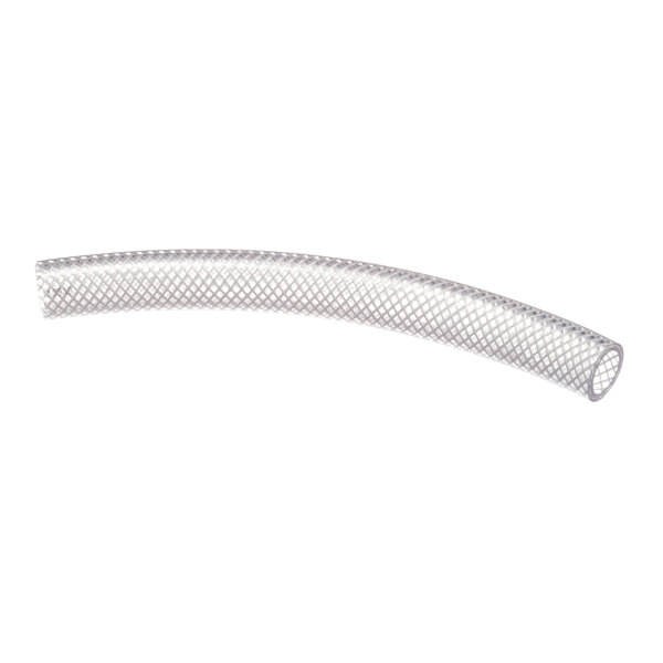 A close-up of a Groen white flexible hose with a mesh pattern.