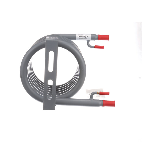 A Manitowoc Ice water condenser replacement kit with grey coil and red handles.