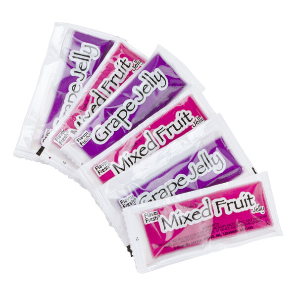 Mixed Fruit Jelly & Grape Jelly Packets (10g) 200/Case