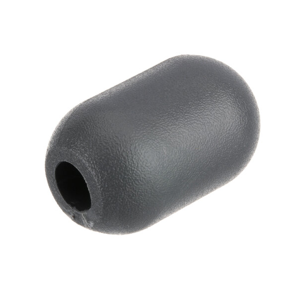 A black oval rubber handle with a hole in it.