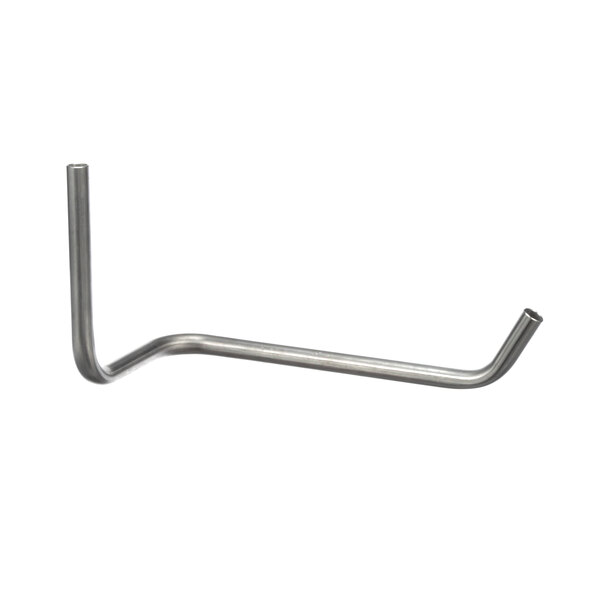 A curved metal object with a hook on one end.