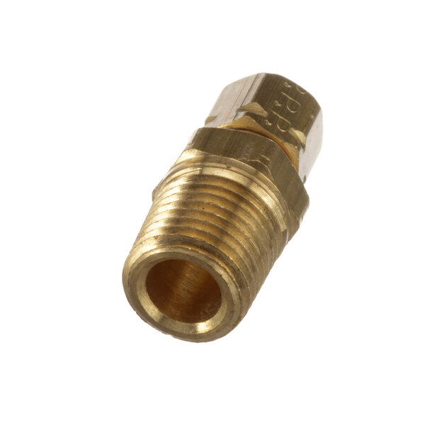 A close-up of a Cleveland brass threaded male fitting.