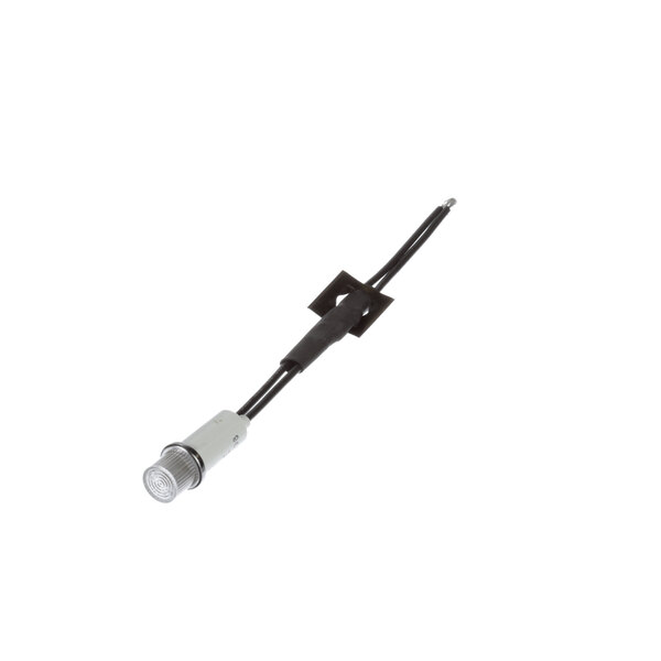 A white and black electrical cable with a black connector for a Glastender light.