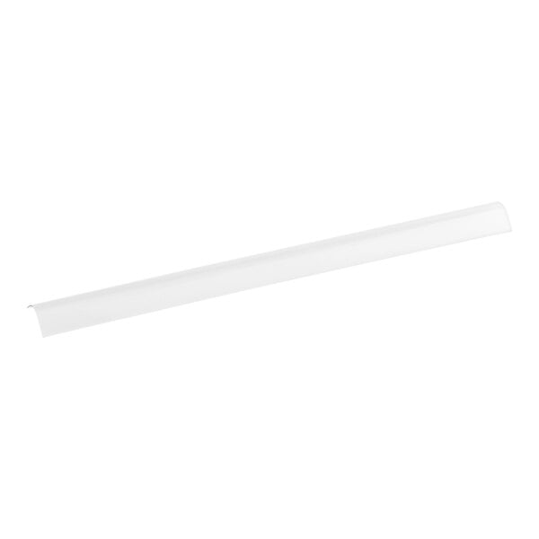 A white plastic tube with black tips.