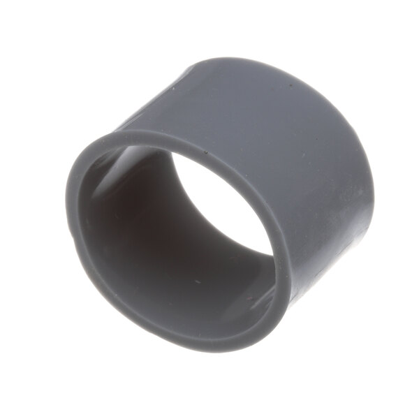 A grey plastic ring on a white background.