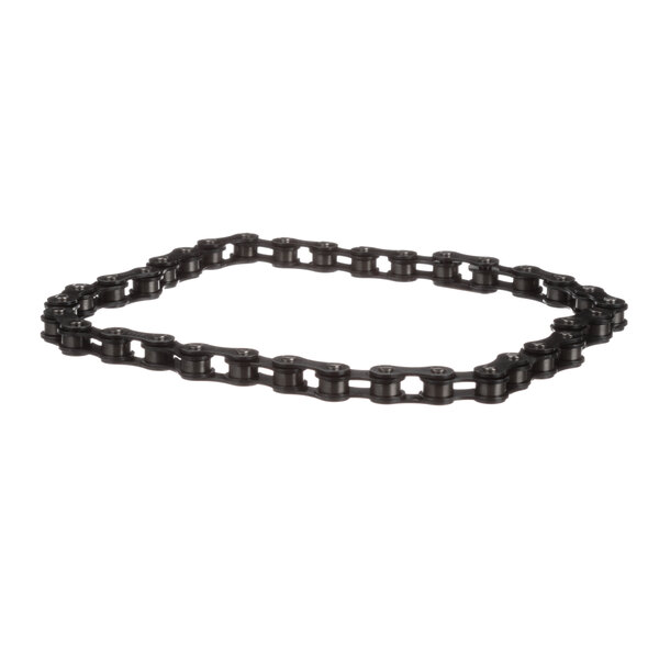 A black Hatco chain with two holes.