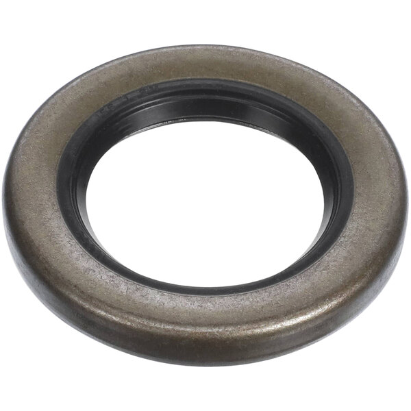 A round metal Somat lip seal with a black ring.