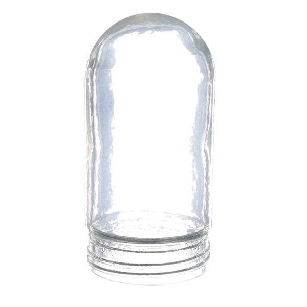 A clear glass jar with a clear cap.