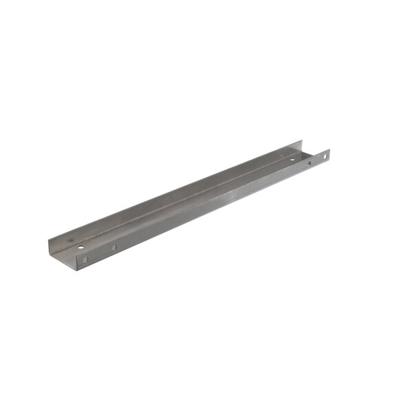 A stainless steel rectangular metal bar with a metal handle.