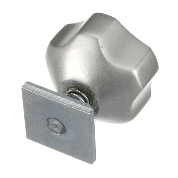 A Globe metal support knob with a square hole.